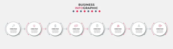 Vector Infographic Design Business Template Mit Symbolen Und Optionen Oder — Stockvektor