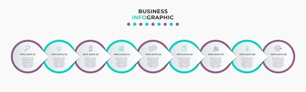 Vector Infographic Design Illustration Geschäftsvorlage Mit Symbolen Und Optionen Oder — Stockvektor