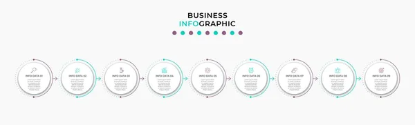 Wektor Infografika Projekt Ilustracja Szablon Biznesowy Ikonami Opcje Lub Kroki — Wektor stockowy
