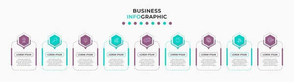 Vector Infographic Design Illustration Geschäftsvorlage Mit Symbolen Und Optionen Oder — Stockvektor