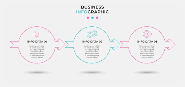 Εικονογράφηση Διάνυσμα Infographic Σχεδιασμό Επιχειρηματικό Πρότυπο Εικονίδια Και Επιλογές Βήματα — Διανυσματικό Αρχείο