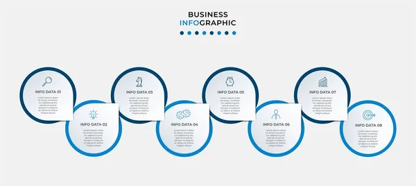 Vector Infographic Design Illustration Geschäftsvorlage Mit Symbolen Und Optionen Oder — Stockvektor