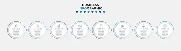 Wektor Infografika Projekt Ilustracja Szablon Biznesowy Ikonami Opcje Lub Kroki — Wektor stockowy
