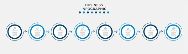 Modèle Entreprise Illustration Conception Infographie Vectorielle Avec Des Icônes Options — Image vectorielle