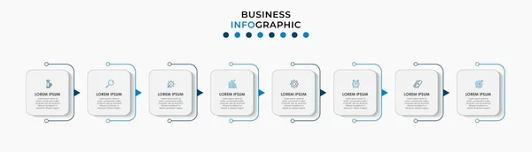 Vector Infographic Tasarım Şablonu Simgeleri Seçenek Veya Adımla Şlem Şeması — Stok Vektör