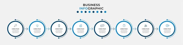Modelo Negócio Ilustração Design Infográfico Vetorial Com Ícones Opções Passos —  Vetores de Stock