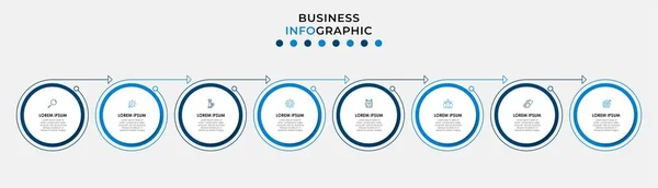 Modelo Negócio Ilustração Design Infográfico Vetorial Com Ícones Opções Passos —  Vetores de Stock