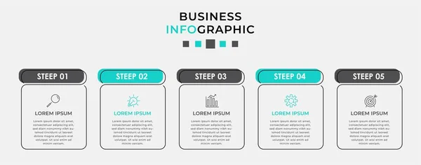 Modèle Entreprise Conception Infographie Vectorielle Avec Des Icônes Options Étapes — Image vectorielle