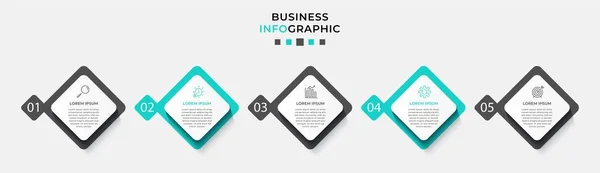 Modello Business Progettazione Infografica Vettoriale Con Icone Opzioni Passaggi Può — Vettoriale Stock