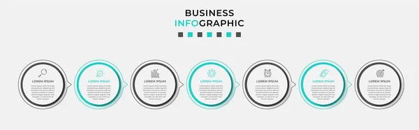 Plantilla Negocio Diseño Infografía Vectorial Con Iconos Opciones Pasos Puede — Vector de stock