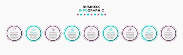 Vector Infographic Design Business Template Mit Symbolen Und Optionen Oder — Stockvektor