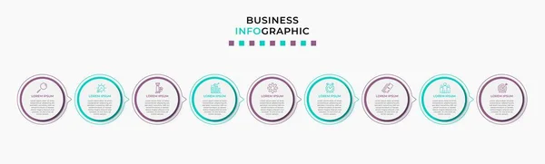 Modèle Entreprise Conception Infographie Vectorielle Avec Des Icônes Options Étapes — Image vectorielle