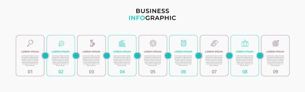 Vector Infographic 디자인 비즈니스 템플릿에는 아이콘 프로세스 다이어그램 프레젠테이션 워크플로 — 스톡 벡터