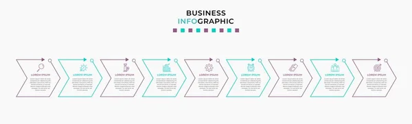 Vector Infographic Design Business Template Mit Symbolen Und Optionen Oder — Stockvektor