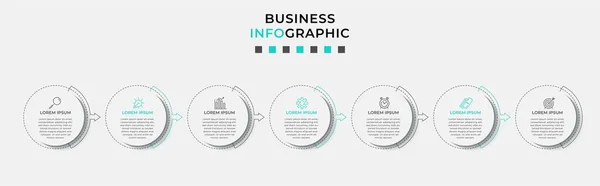 Vector Infographic Design Business Template Mit Symbolen Und Optionen Oder — Stockvektor