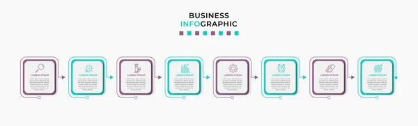 Vector Infographic Design Business Template Mit Symbolen Und Optionen Oder — Stockvektor