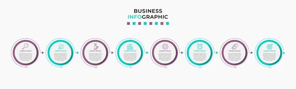 Vector Infographic Design Business Template Mit Symbolen Und Optionen Oder — Stockvektor