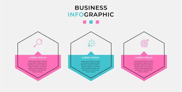 Vector Infographic Design Illustration Geschäftsvorlage Mit Symbolen Und Optionen Oder — Stockvektor