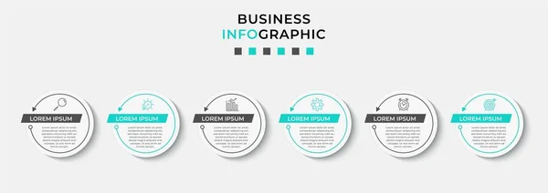 Vector Infographic Design Business Template Met Pictogrammen Opties Stappen Kan — Stockvector