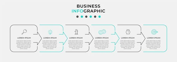 Vector Infographic Design Affärsmall Med Ikoner Och Alternativ Eller Steg — Stock vektor