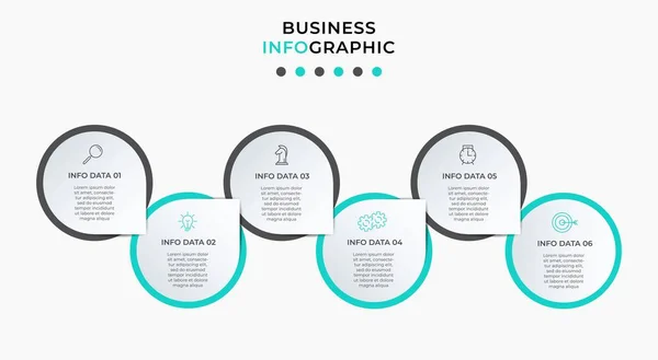 Vector Infographic Design Business Template Mit Symbolen Und Optionen Oder — Stockvektor