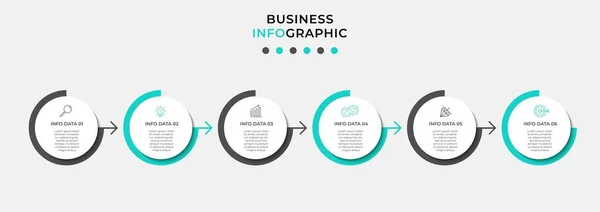 Vector Infographic Design Business Template Mit Symbolen Und Optionen Oder — Stockvektor