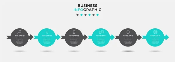 Vector Infographic Design Business Template Mit Symbolen Und Optionen Oder — Stockvektor