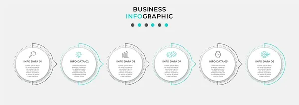 Modelo Negócio Design Infográfico Vetorial Com Ícones Opções Passos Pode — Vetor de Stock