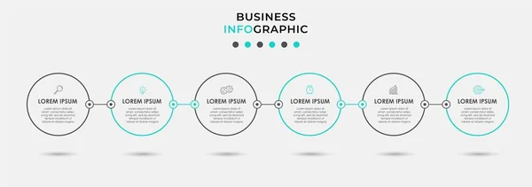 Vector Infographic Design Affärsmall Med Ikoner Och Alternativ Eller Steg — Stock vektor