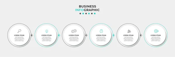Modelo Negócio Design Infográfico Vetorial Com Ícones Opções Passos Pode — Vetor de Stock