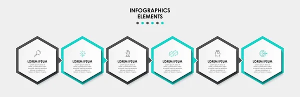 Vector Infographic Design Business Template Met Pictogrammen Opties Stappen Kan — Stockvector