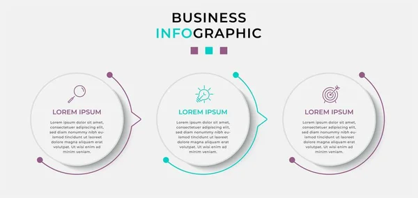 Vector Infographic Design Business Template Mit Symbolen Und Optionen Oder — Stockvektor