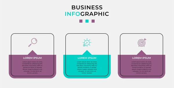 Vector Infographic Design Business Template Mit Symbolen Und Optionen Oder — Stockvektor