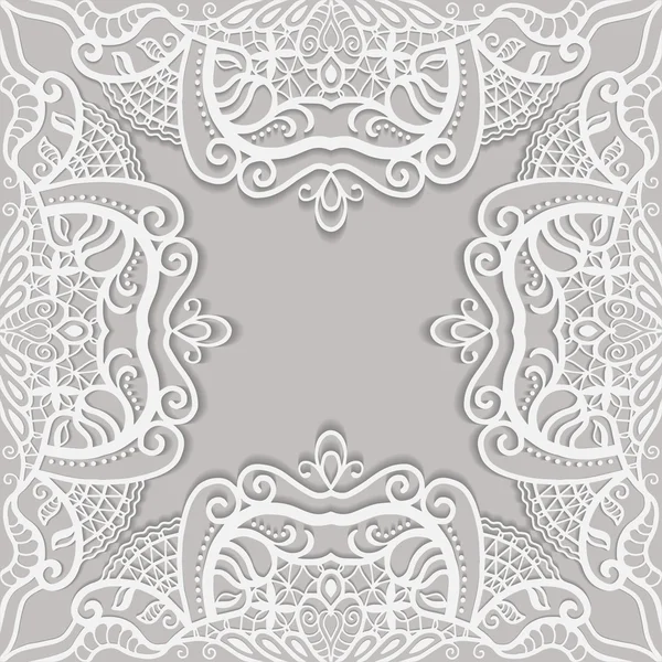 Lace uitnodigingskaart — Stockvector