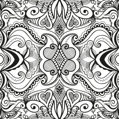 siyah ve beyaz sorunsuz doku. vektör geometrik desen