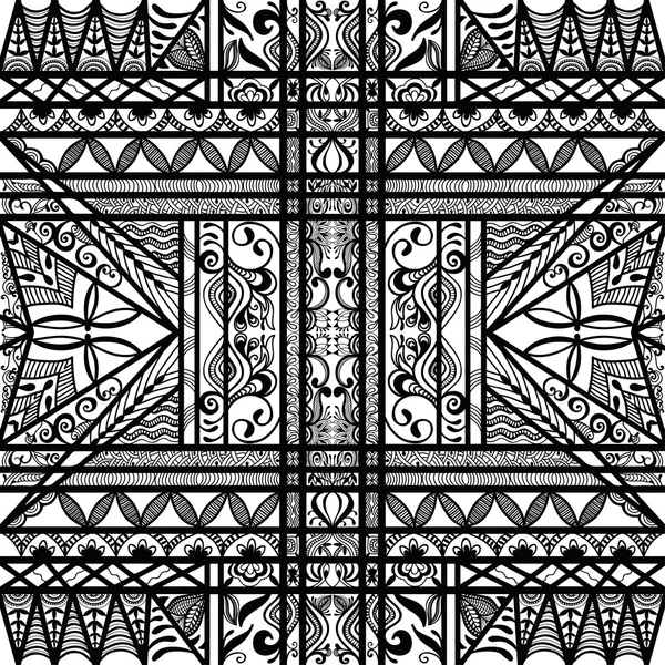 黒と白のシームレスなテクスチャです。ベクトル幾何学模様 — ストックベクタ