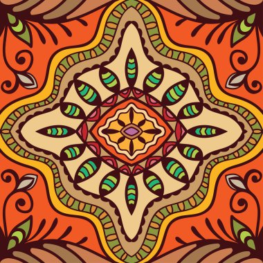 Vektör sorunsuz doku ile geometrik desen. Kabile etnik süsleme