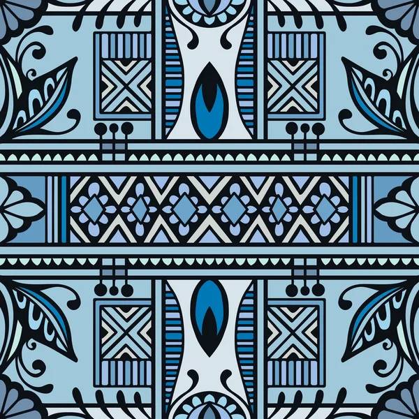 Motif géométrique vectoriel avec texture transparente. Ornement ethnique tribal — Image vectorielle