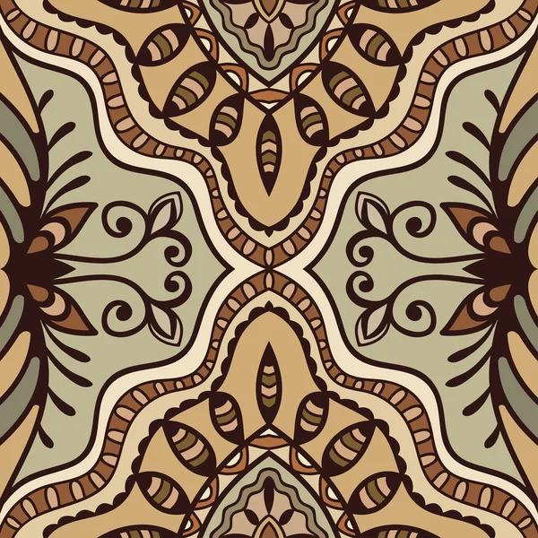 Modelul geometric vectorial cu textură fără sudură. Ornament etnic tribal — Vector de stoc