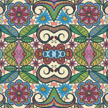 Vektör sorunsuz doku ile geometrik desen. Kabile etnik süsleme