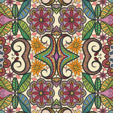 Vektör sorunsuz doku ile geometrik desen. Kabile etnik süsleme