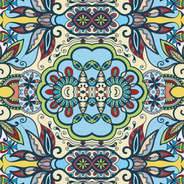 Vektör sorunsuz doku ile geometrik desen. Kabile etnik süsleme