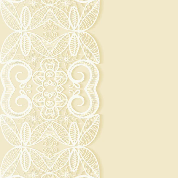 Svatební oznámení nebo pozdrav card design s krajky pattern, okrasné vektorové ilustrace — Stockový vektor