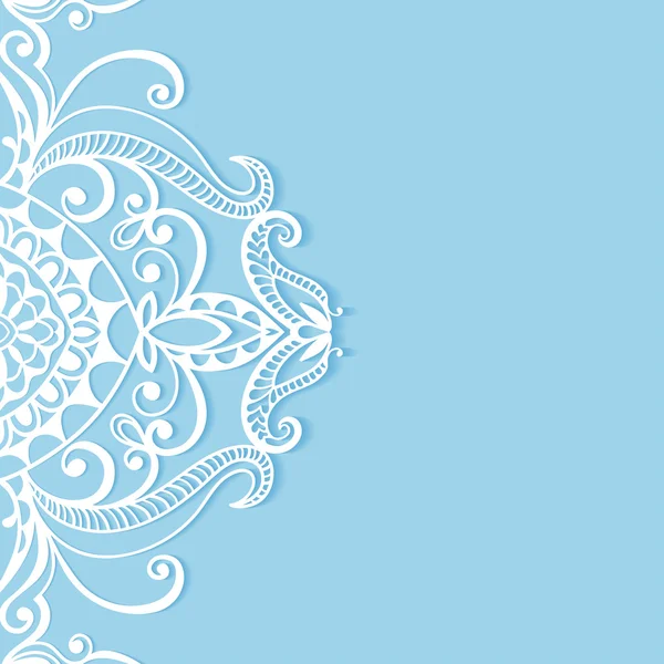 Lace Invitation Card, sfondo floreale e geometrico — Vettoriale Stock