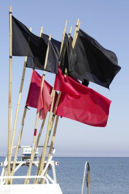 flag of italy on the beach