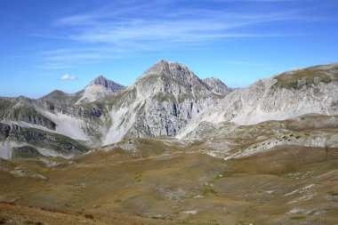 Gran Sasso Ulusal Parkı 'nın panoramik manzarası