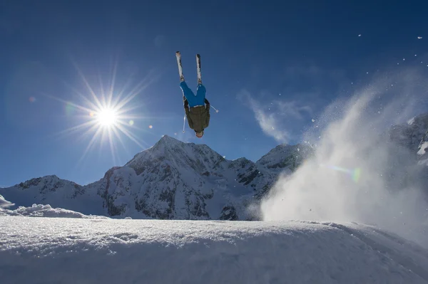 Ski cross actie — Stockfoto