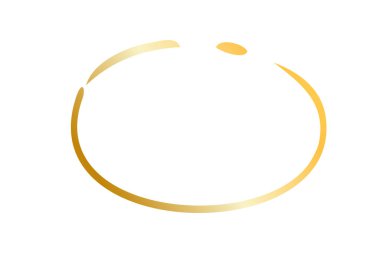 Vektör Altın El, broşür, broşür, el ilanı, arka plan vesaire için OvalFrame taslağı çiz, beyaz üzerine izole edilmiş