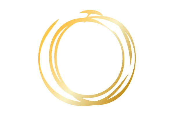 Векторный Золотой Рисунок Рисунок Circle Брошюры Флаера Фона Изолированный Белом — стоковый вектор