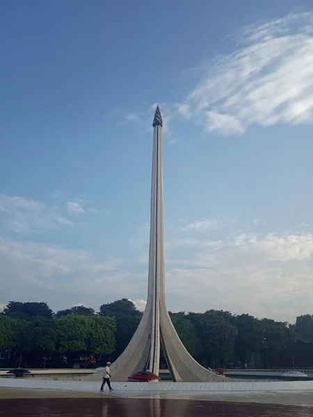 Editorial Photo März 2021 Indonesien Ost Jakarta Tugu Api Fire — Stockfoto